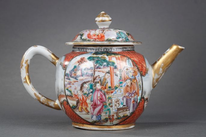 Teapot porcelain &quot;Famille rose&quot;  Mandarin decor | MasterArt